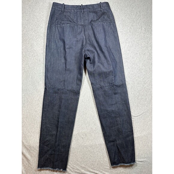 HANNOH WESSEL AEQUAMENTE DARK BLUE COTTON Pants TROUSERS -EU34 UK8 26 X 26.5 - Picture 5 of 9